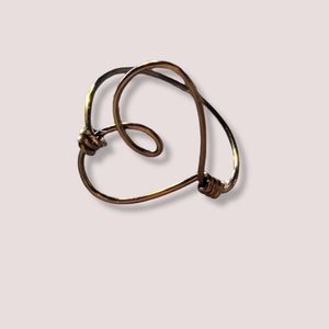 Vintage Bronze Heart Ring Size 7.5